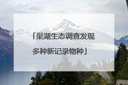 巢湖生态调查发现多种新记录物种