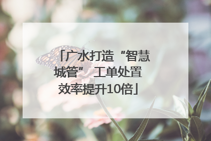 广水打造“智慧城管” 工单处置效率提升10倍