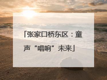 张家口桥东区：童声“唱响”未来