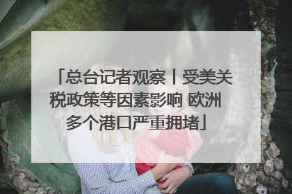 总台记者观察丨受美关税政策等因素影响 欧洲多个港口严重拥堵
