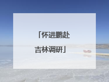 怀进鹏赴吉林调研