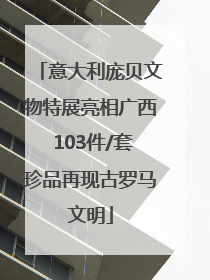 意大利庞贝文物特展亮相广西 103件/套珍品再现古罗马文明