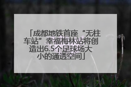成都地铁首座“无柱车站”幸福梅林站将创造出6.5个足球场大小的通透空间
