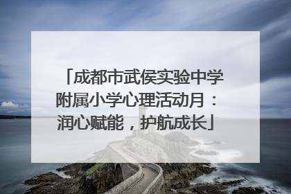 成都市武侯实验中学附属小学心理活动月：润心赋能，护航成长