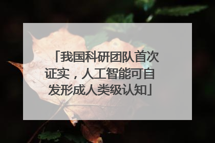 我国科研团队首次证实，人工智能可自发形成人类级认知