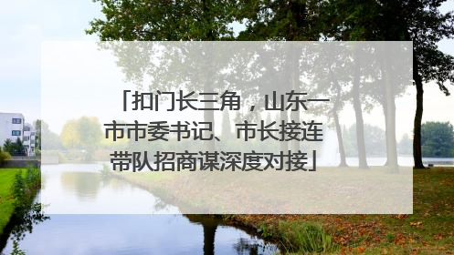 扣门长三角，山东一市市委书记、市长接连带队招商谋深度对接