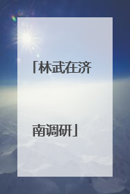 林武在济南调研