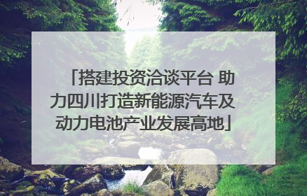 搭建投资洽谈平台 助力四川打造新能源汽车及动力电池产业发展高地