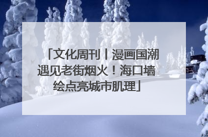 文化周刊丨漫画国潮遇见老街烟火！海口墙绘点亮城市肌理