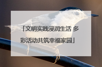 文明实践浸润生活 多彩活动共筑幸福家园