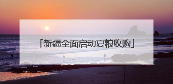 新疆全面启动夏粮收购