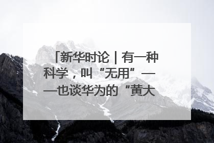 新华时论｜有一种科学，叫“无用”——也谈华为的“黄大年茶思屋”