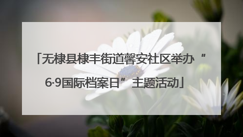 无棣县棣丰街道馨安社区举办“6·9国际档案日”主题活动