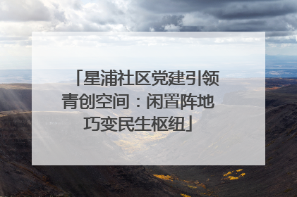 星浦社区党建引领青创空间：闲置阵地巧变民生枢纽