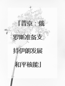 普京：俄罗斯准备支持伊朗发展和平核能