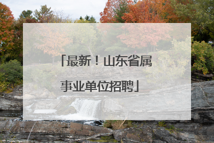 最新！山东省属事业单位招聘