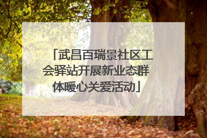 武昌百瑞景社区工会驿站开展新业态群体暖心关爱活动