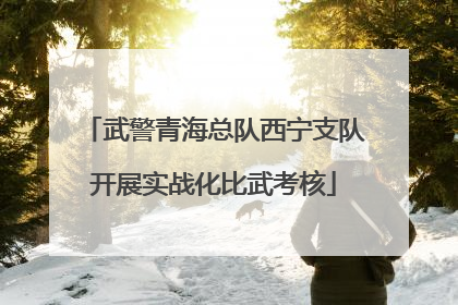 武警青海总队西宁支队开展实战化比武考核