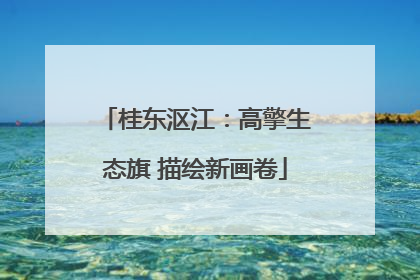 桂东沤江：高擎生态旗 描绘新画卷