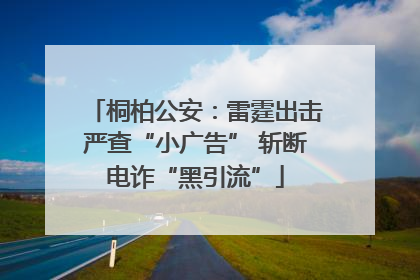 桐柏公安：雷霆出击严查“小广告” 斩断电诈“黑引流”