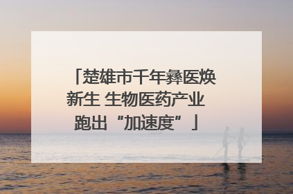 楚雄市千年彝医焕新生 生物医药产业跑出“加速度”