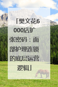 樊文花6000店扩张密码：面部护理连锁的底层运营逻辑