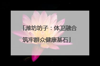 潍坊坊子：体卫融合筑牢群众健康基石