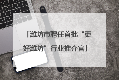 潍坊市聘任首批“更好潍坊”行业推介官