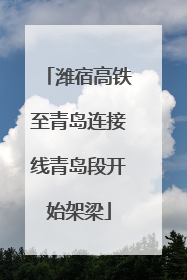 潍宿高铁至青岛连接线青岛段开始架梁