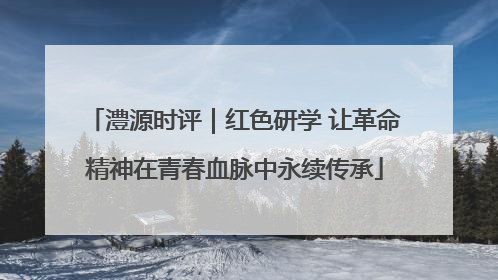 澧源时评｜红色研学 让革命精神在青春血脉中永续传承