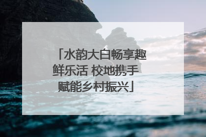 水韵大白畅享趣鲜乐活 校地携手赋能乡村振兴
