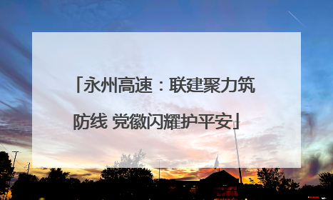 永州高速：联建聚力筑防线 党徽闪耀护平安