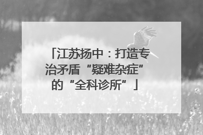 江苏扬中：打造专治矛盾“疑难杂症”的“全科诊所”