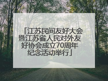 江苏民间友好大会暨江苏省人民对外友好协会成立70周年纪念活动举行
