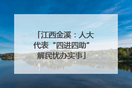 江西金溪：人大代表“四进四助”解民忧办实事