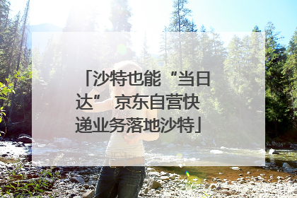 沙特也能“当日达” 京东自营快递业务落地沙特