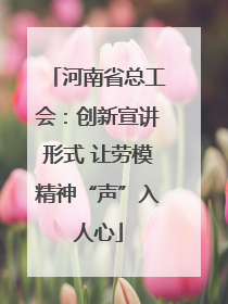 河南省总工会：创新宣讲形式 让劳模精神“声”入人心