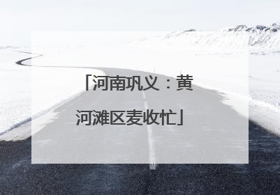 河南巩义：黄河滩区麦收忙