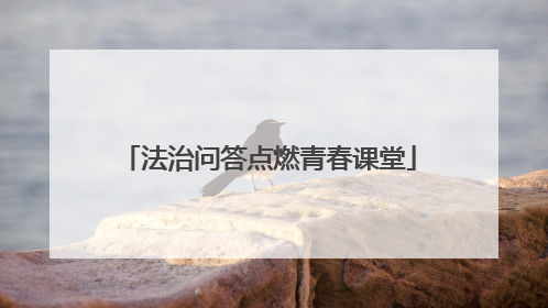 法治问答点燃青春课堂