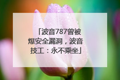 波音787曾被爆安全漏洞，波音技工：永不乘坐