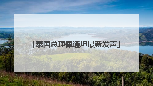 泰国总理佩通坦最新发声