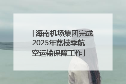 海南机场集团完成2025年荔枝季航空运输保障工作