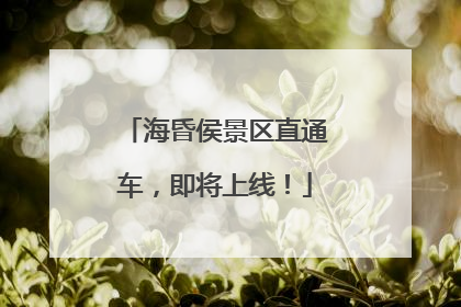 海昏侯景区直通车，即将上线！