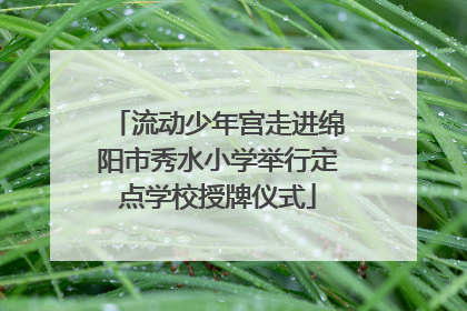 流动少年宫走进绵阳市秀水小学举行定点学校授牌仪式