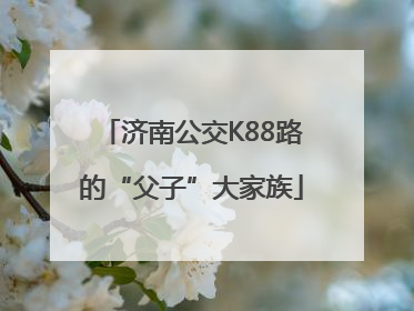 济南公交K88路的“父子”大家族