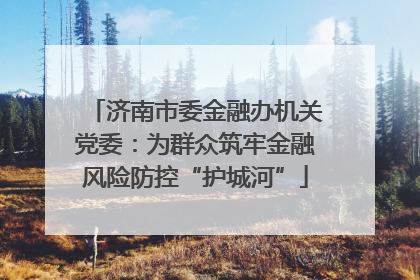 济南市委金融办机关党委：为群众筑牢金融风险防控“护城河”