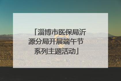 淄博市医保局沂源分局开展端午节系列主题活动
