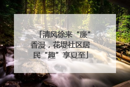 清风徐来“廉”香漫，花堤社区居民“趣”享夏至