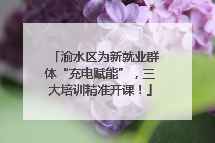 渝水区为新就业群体“充电赋能”，三大培训精准开课！