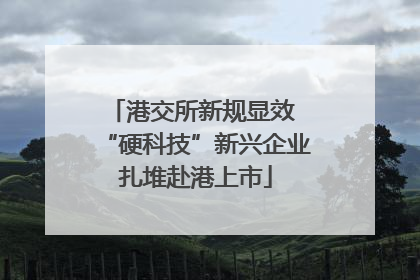 港交所新规显效 “硬科技”新兴企业扎堆赴港上市